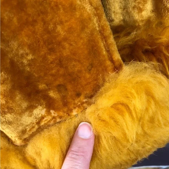 Country Pacer rare 60s gold velvet penny lane fur sleeve Russian coat - Picture 12 of 16